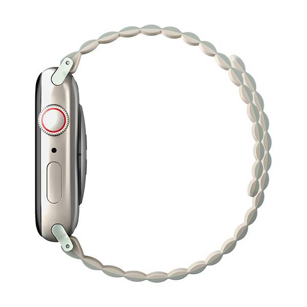 картинка Ремень силиконовый Uniq REVIX для Apple Watch 41/ 40/ 38, цвет шалфей/ бежевый (SAGE/ BEIGE) (41MM-REVSAGBEG) от магазина КомпьютерЦентр
