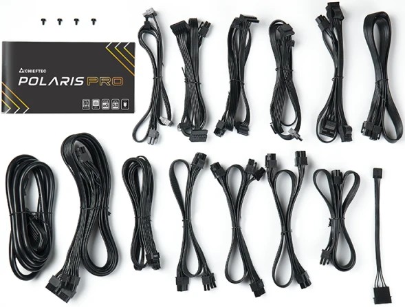 картинка Блок питания Chieftec Polaris Pro PPX-1300FC-A3, 1300W, модульный, черный от магазина КомпьютерЦентр