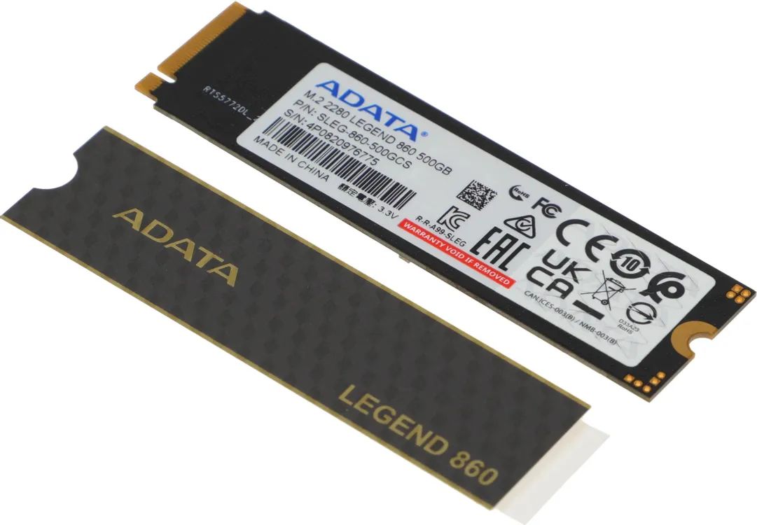 картинка SSD накопитель 512Gb AData LEGEND 860 PCIe 4.0 x4 M.2 2280 (SLEG-860-500GCS) от магазина КомпьютерЦентр