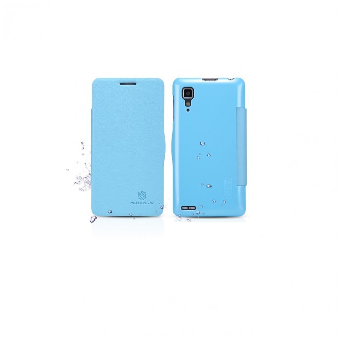 картинка Чехол Nillkin Leather Fresh Series for Lenovo P780 Blue от магазина КомпьютерЦентр