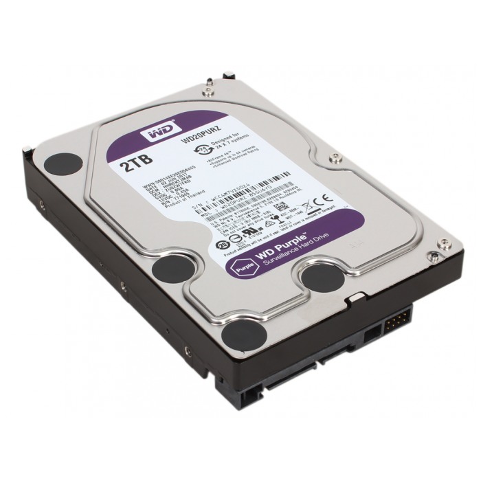 картинка Жесткий диск Western Digital 2,0TB  3.5'' SATAIII; 5400rpm; 64Mb Cache; Video Purple (WD20PURZ) от магазина КомпьютерЦентр
