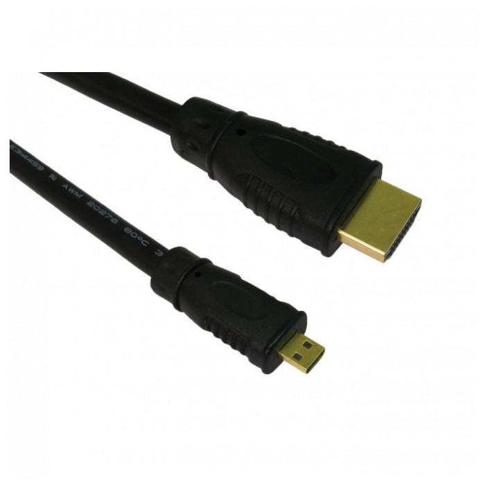 картинка Кабель T-T International HDMI to HDM A-D (micro) 1.5m Black от магазина КомпьютерЦентр