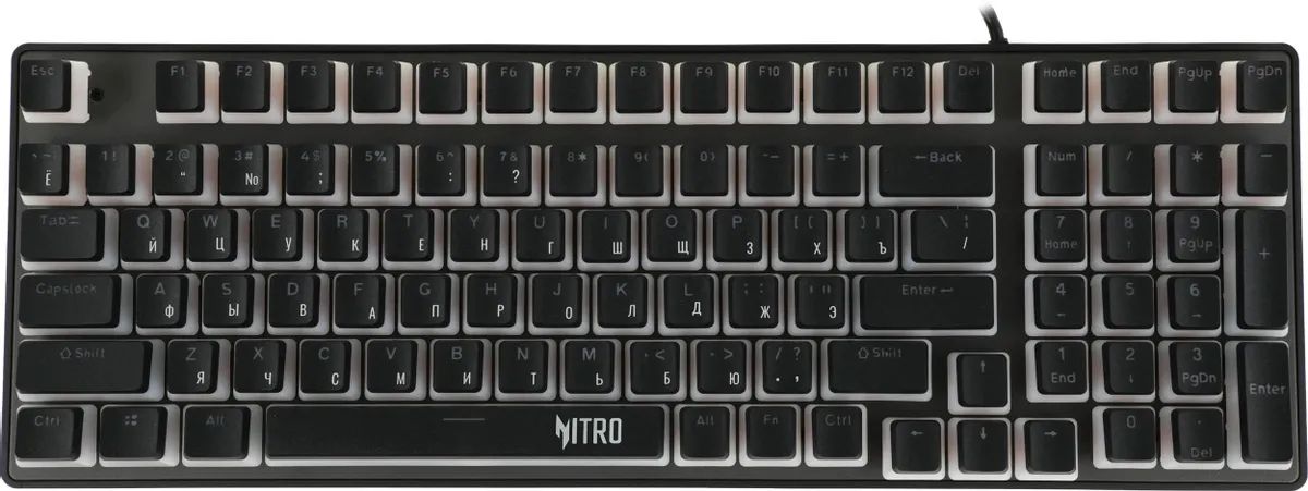 картинка Клавиатура Acer Nitro OKW303 механическая черный/ серый USB Multimedia for gamer LED (ZL.KBDCC.01D) от магазина КомпьютерЦентр