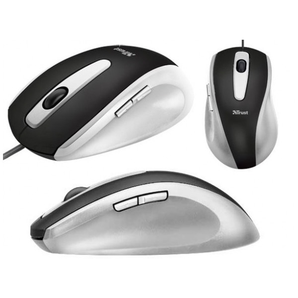 картинка Мышка Trust EasyClick Mouse USB Black-Silver (16535) от магазина КомпьютерЦентр