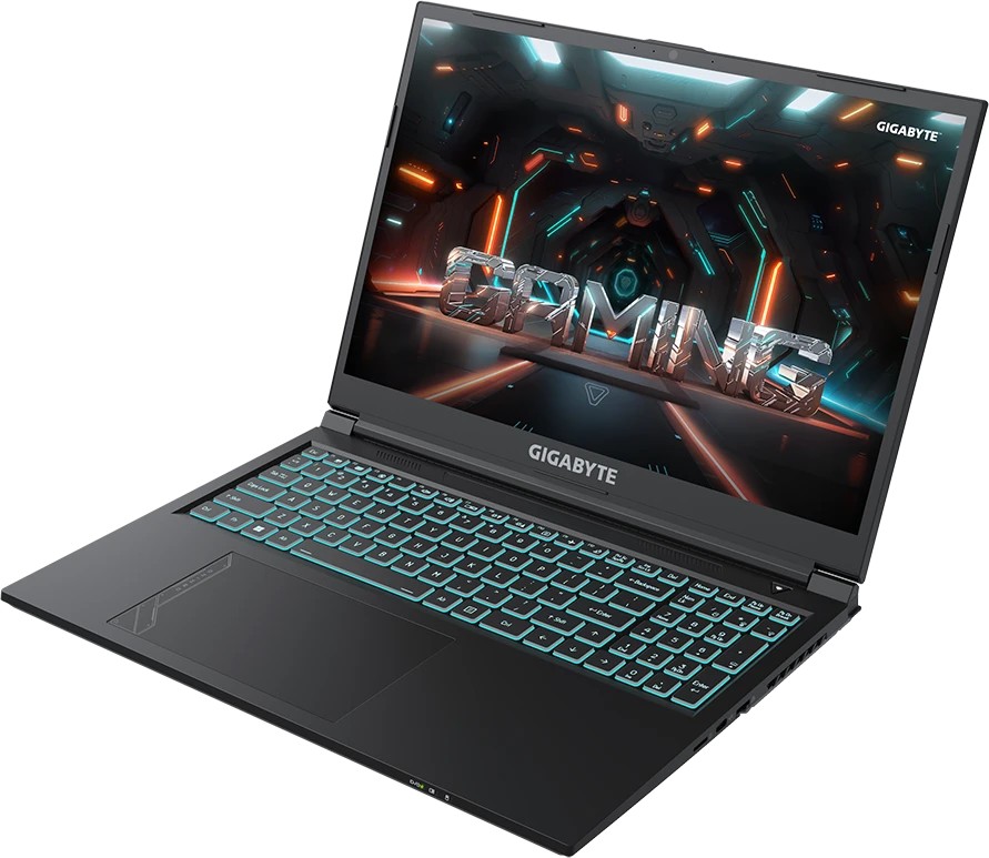 картинка Ноутбук GIGABYTE G6 KF (KF-H3KZ853KD) 16'' (1920x1200) IPS 165Hz/  Core i7-13620H/  16Gb DDR5/  SSD 512Gb / RTX4060 8Gb GDDR6 / Wi-Fi AX/  Bt 5.2/  DOS /  54 Wh от магазина КомпьютерЦентр