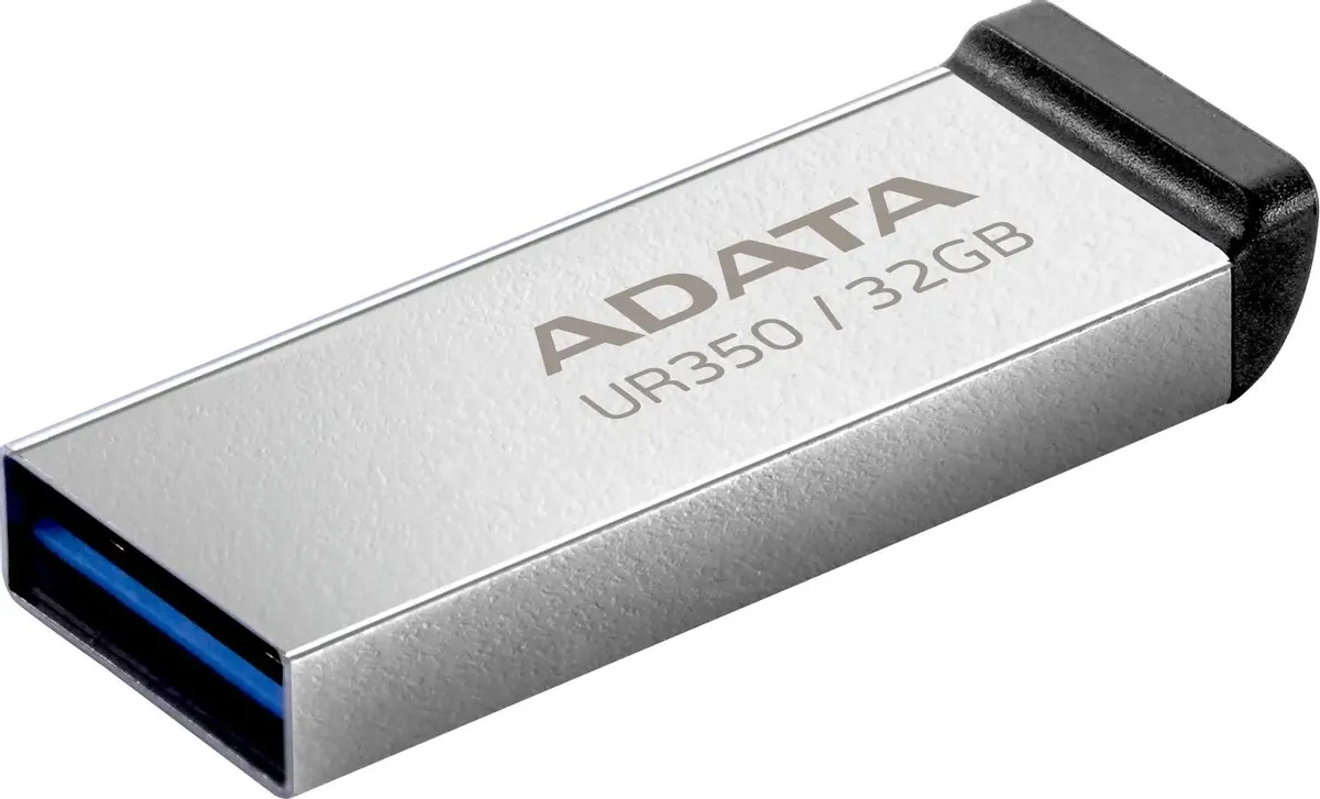 картинка USB3.2 накопитель 32Gb A-Data UR350 Silver/ Black (UR350-32G-RSR/ BK) от магазина КомпьютерЦентр