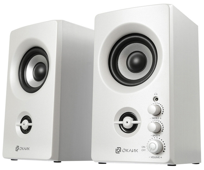 картинка Акустика Oklick OK-164 2.0 30Вт White (TPT-2027) от магазина КомпьютерЦентр