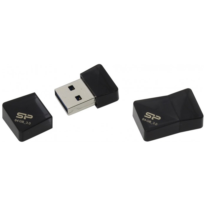 картинка Флешка USB SiliconPower 64Gb Jewel J08 Black (SP064GBUF3J08V1K) от магазина КомпьютерЦентр