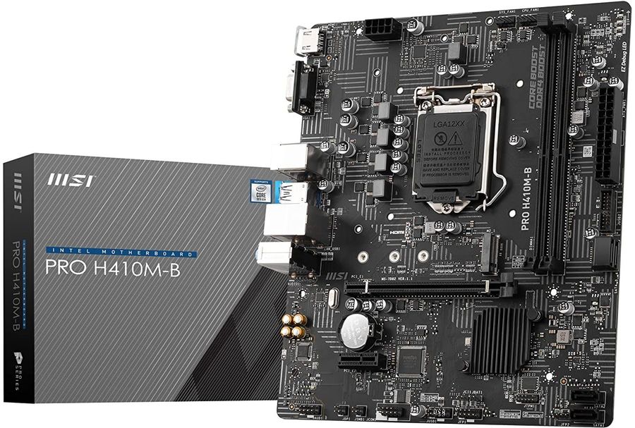 картинка Материнская плата MSI PRO H410M-B от магазина КомпьютерЦентр