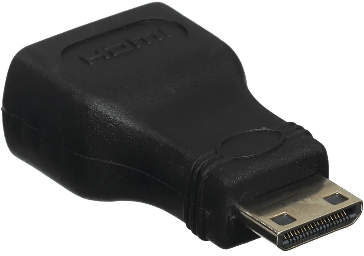 картинка Переходник GoPower HDMI (f)-miniHDMI (m) ver.1.4 черный (00-00032059) от магазина КомпьютерЦентр