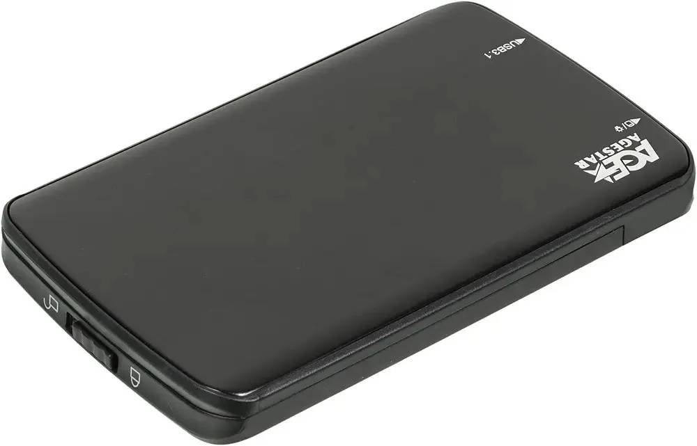 картинка Карман для HDD/ SSD AgeStar 31UB2A12C SATA USB3.1 пластик/ алюминий черный 2.5'' от магазина КомпьютерЦентр