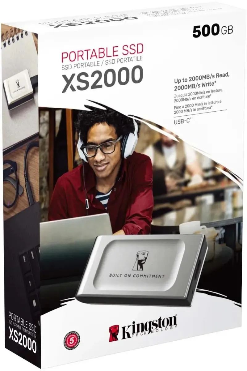 картинка SSD внешний 500Gb Kingston USB3.2 Gen2x2 500GB SXS2000/ 500GA XS2000 серебристый от магазина КомпьютерЦентр