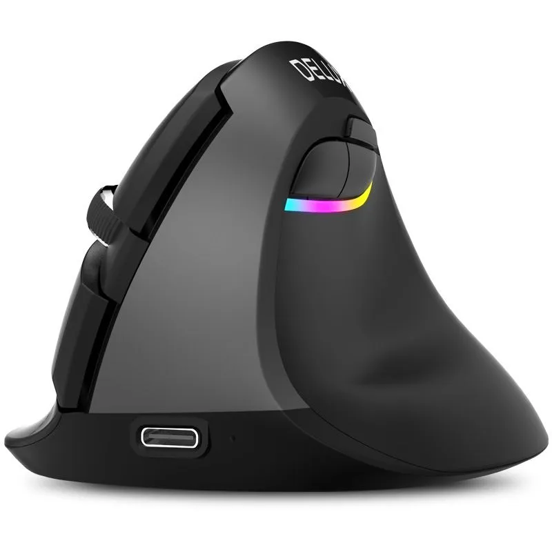 картинка Мышка вертикальная Delux M618mini Wireless, черный от магазина КомпьютерЦентр