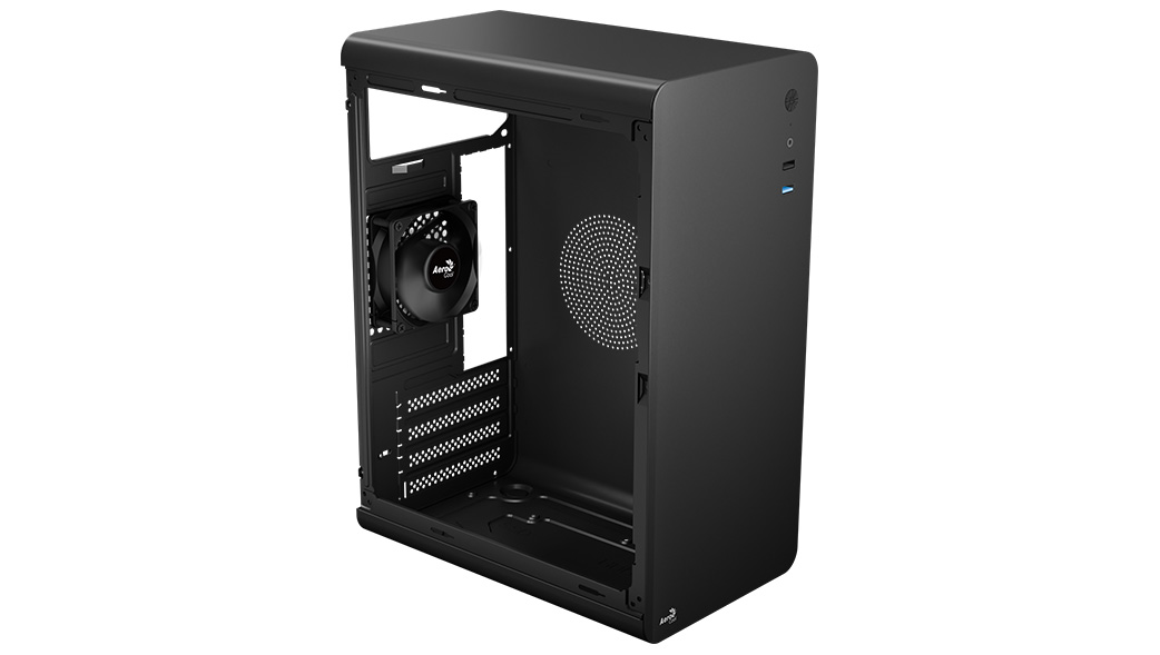 картинка Корпус Aerocool CS-110-S-BK-v1 mATX, Black от магазина КомпьютерЦентр