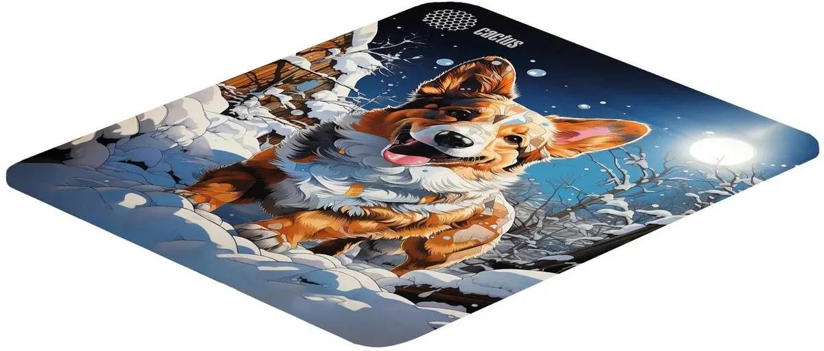 картинка Коврик для мыши Cactus Corgi 300x250x3мм (CS-MP-D13M) от магазина КомпьютерЦентр