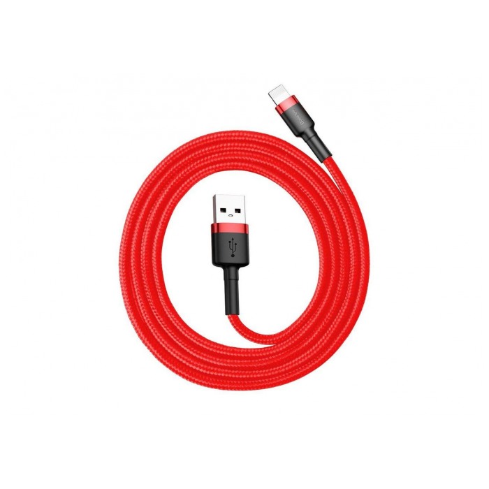 картинка Кабель Baseus Data Cable Lightining 100cm Cafule 2.4A Red (CALKLF-B09) от магазина КомпьютерЦентр