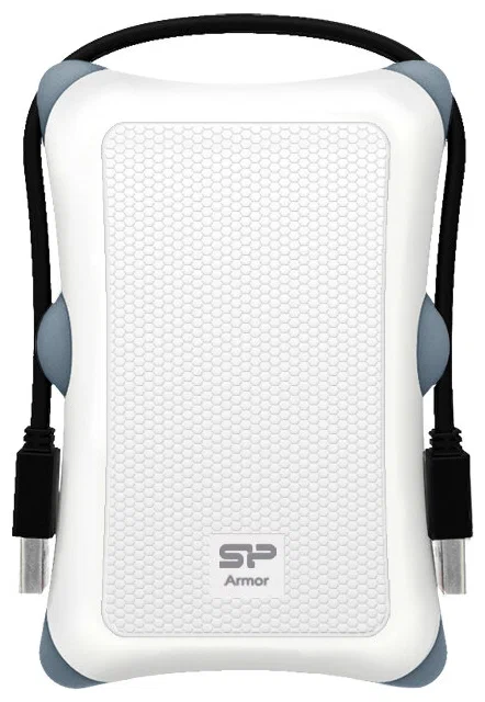 картинка Карман для HDD/ SSD Silicon Power Armor A30 Enclosure (SP000HSPHDA30S3W) 2.5'' SATA, USB 3.2, противоударный, Белый от магазина КомпьютерЦентр