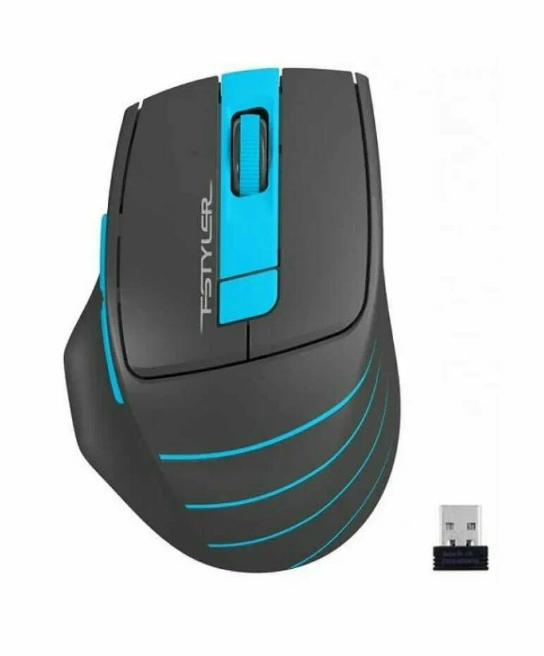картинка Мышка A4tech Fstyler FG30; Wireless Silent Gray/ Blue от магазина КомпьютерЦентр