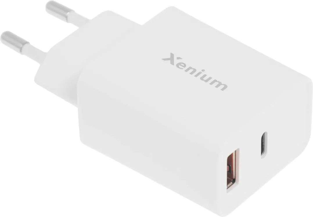 картинка Сетевое зарядное устройство Xenium X252 25W 3A+2A USB/ USB Type-C универсальное белый (CCX252CW/ 00) от магазина КомпьютерЦентр