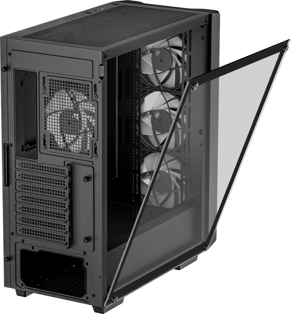 картинка Корпус Deepcool CC560 ARGb V2 без БП, боковое окно (закал стекло), черный, ATX от магазина КомпьютерЦентр