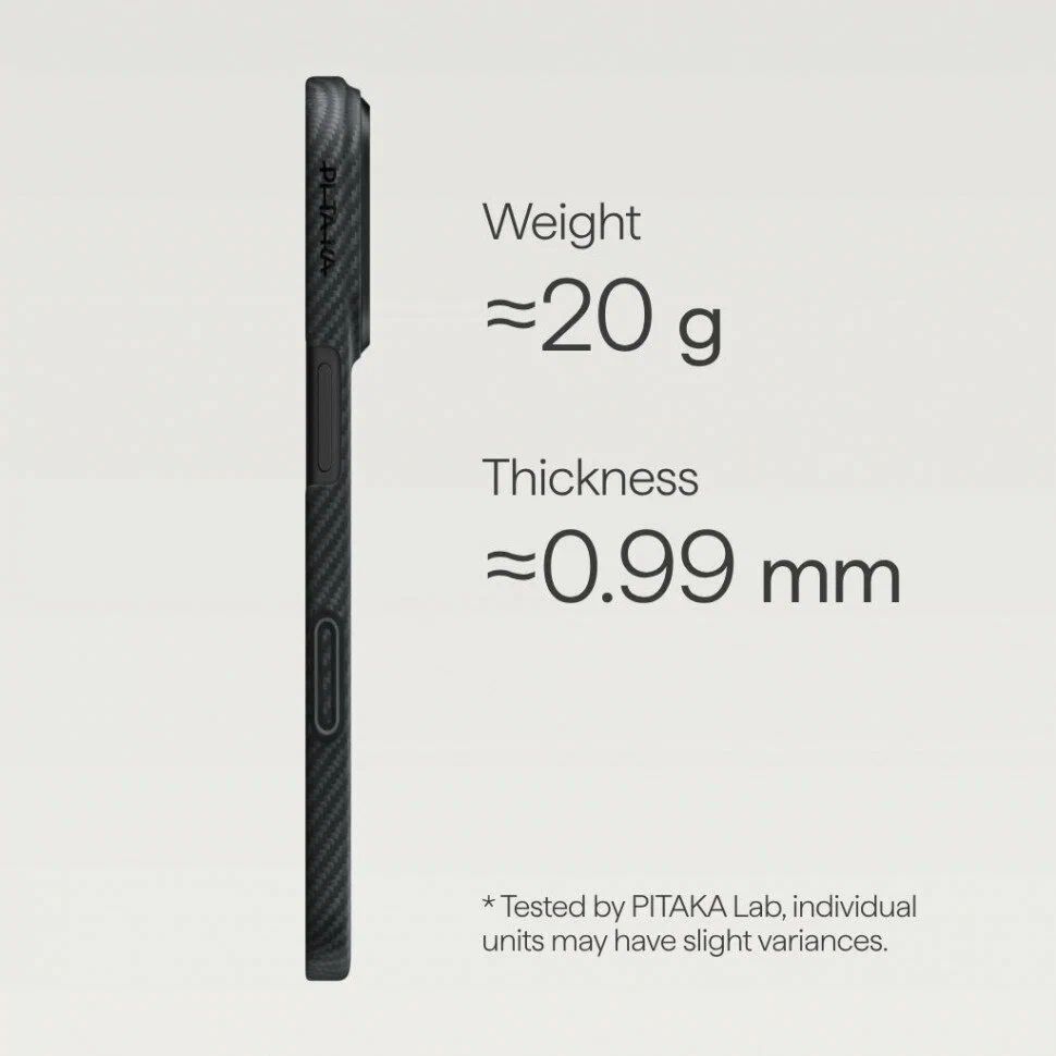 картинка Чехол PITAKA Ultra-Slim Case для iPhone 17 Pro Max 6.9'', Black/ Grey Twill 600D от магазина КомпьютерЦентр