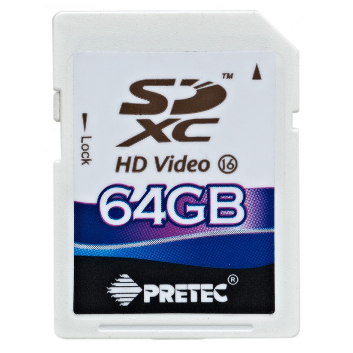 картинка Карта памяти Pretec 64Gb SDXC Video, class 16 от магазина КомпьютерЦентр