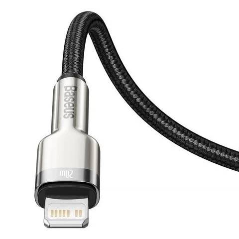 картинка Кабель Baseus Cafule Data Cable Type-C to iP PD 20W 1m Gray +Black от магазина КомпьютерЦентр