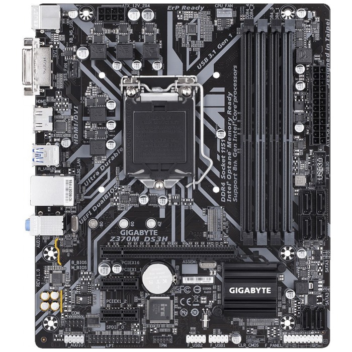 картинка Материнская плата Gigabyte Z370M DS3H (Z370M DS3H) от магазина КомпьютерЦентр