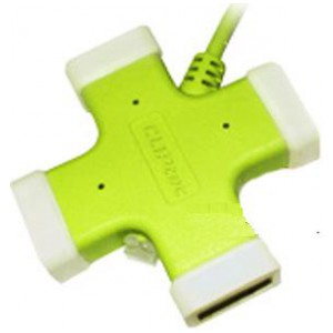 картинка HUB USB Cliptec ZH201 4-port Green (ZH201-GR) от магазина КомпьютерЦентр