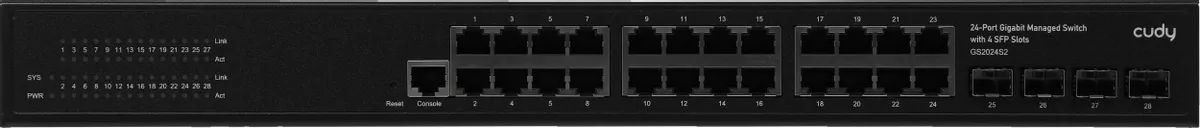 картинка Switch 24-port Cudy GS2024S2 (L2) 24x1Гбит/ с 4SFP управляемый от магазина КомпьютерЦентр