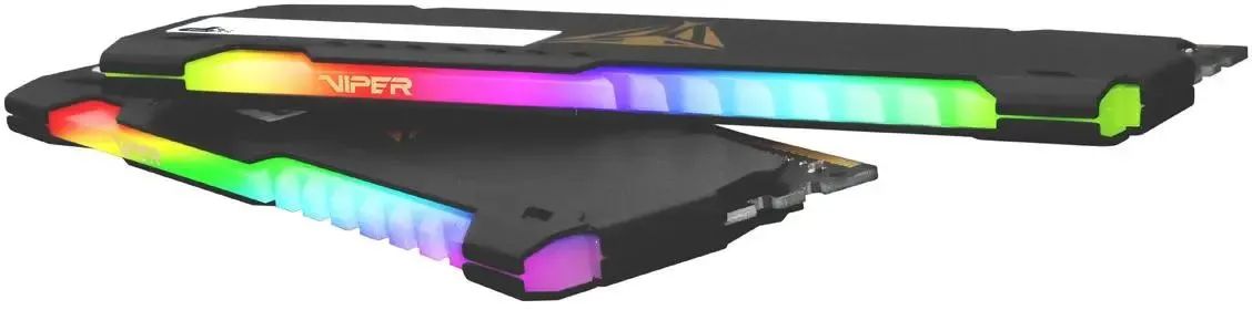 картинка DIMM DDR4 64Gb (2x32Gb) 3600MHz PC4-28800 Patriot Viper Steel RGB RTL Gaming CL20 (PVSR464G360C0K) от магазина КомпьютерЦентр