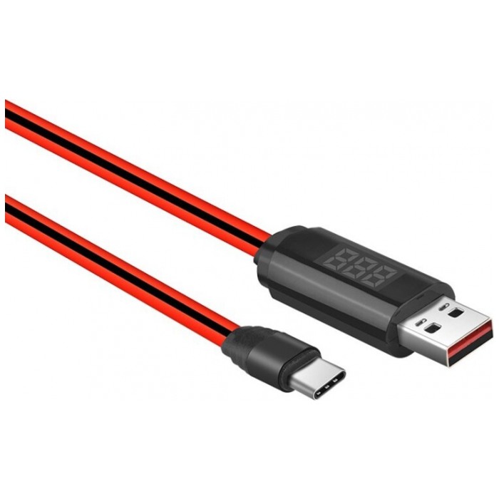 картинка Дата-кабель HOCO Data Cable Type-C 100cm LED Displayed timing Red (U29 Type-C Red) от магазина КомпьютерЦентр
