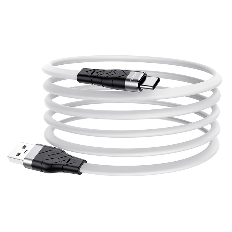 картинка Кабель HOCO X53 Angel silicone charging data cable for Type-C white от магазина КомпьютерЦентр