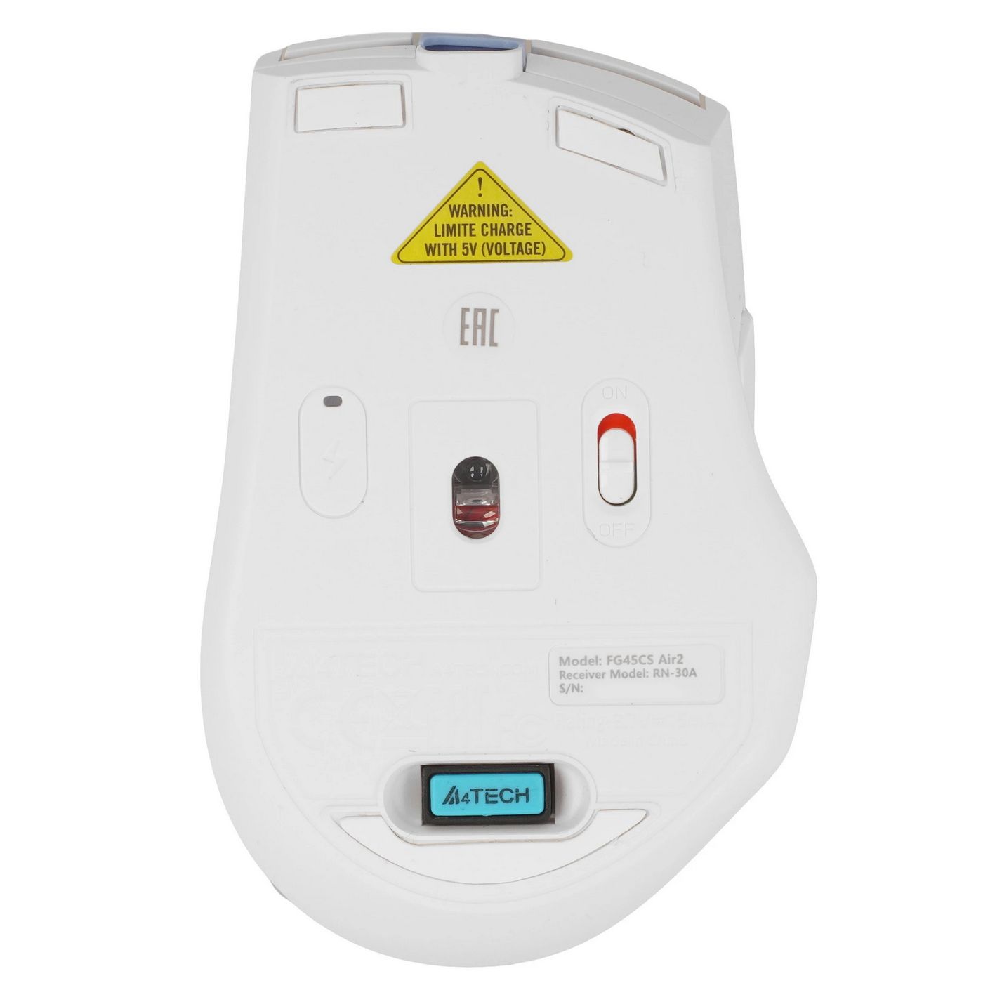 картинка Мышка A4tech Fstyler FG45CS Air2 голубой/ белый оптич., silent, FG45CS AIR USB (ICY BLUE) от магазина КомпьютерЦентр