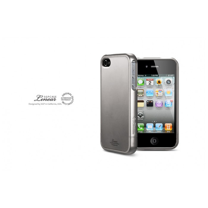 картинка Чехол SGP Linear Case Color Series Gun Metal for iPhone 4 (SGP07582) от магазина КомпьютерЦентр