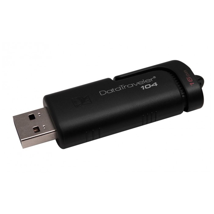 картинка Флешка USB Kingston 16Gb DataTraveler 104 Black (DT104/16GB) от магазина КомпьютерЦентр