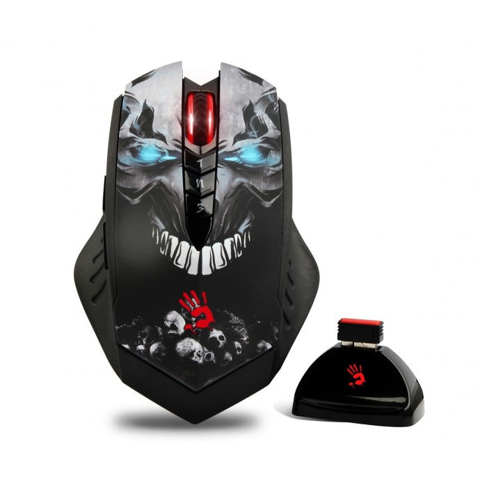 картинка Мышка A4tech Bloody R8 metal feet Skull design (R8 SKULL) от магазина КомпьютерЦентр