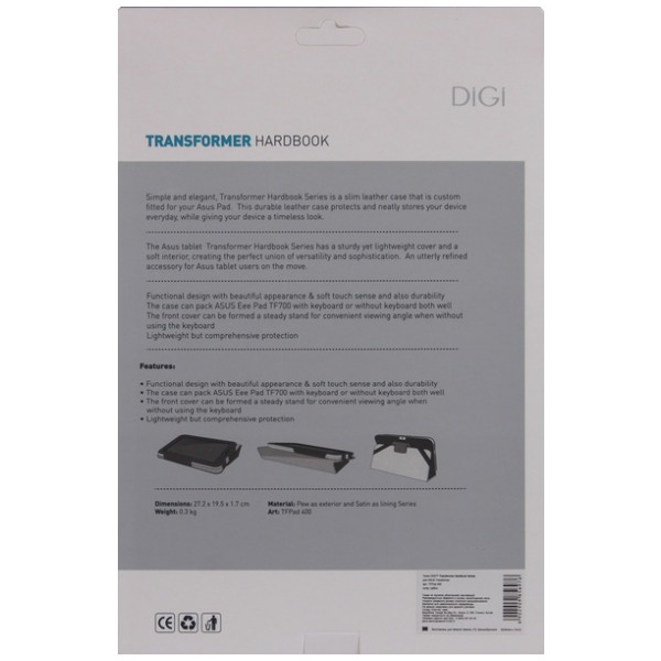 картинка Чехол DIGI Hardbook Series for Transformer TFPad400 Bronze (TFPad400) от магазина КомпьютерЦентр