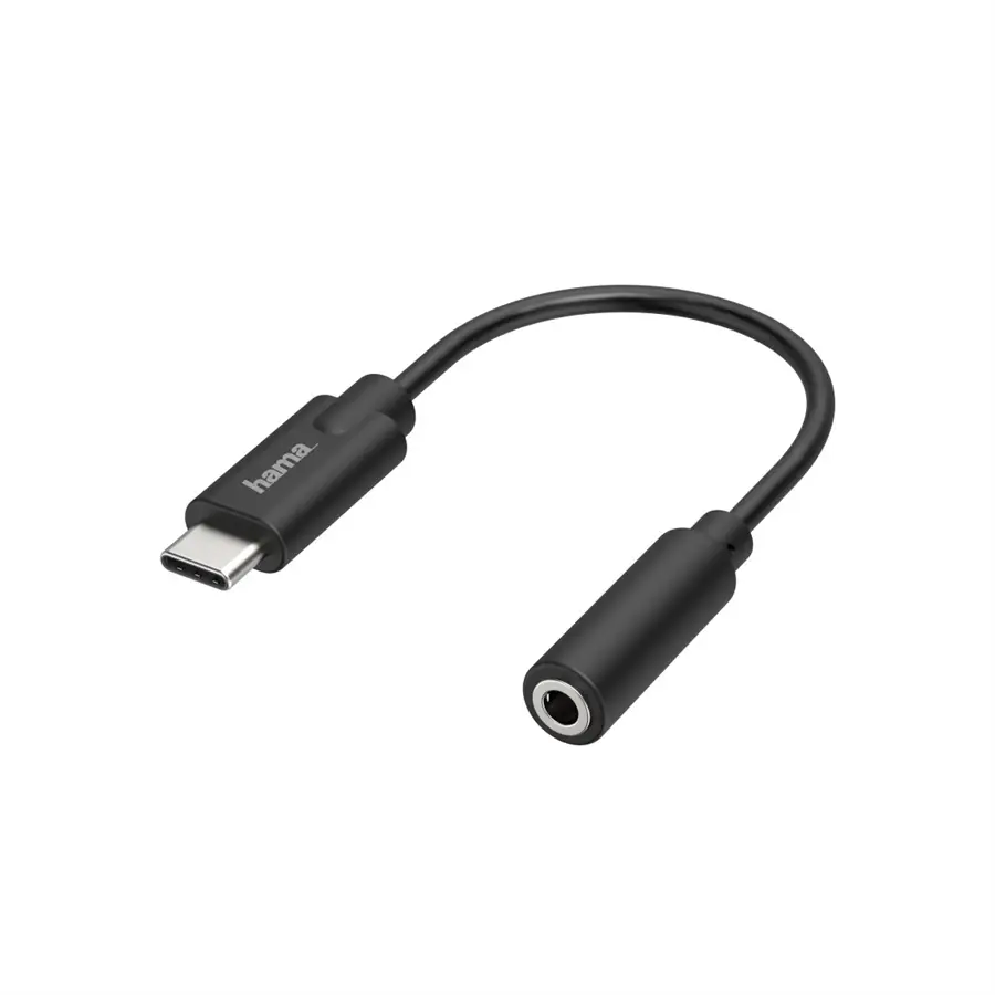 картинка Переходник Hama H-200318 Type-C (m) - Jack 3.5mm (f) 0.1mm от магазина КомпьютерЦентр