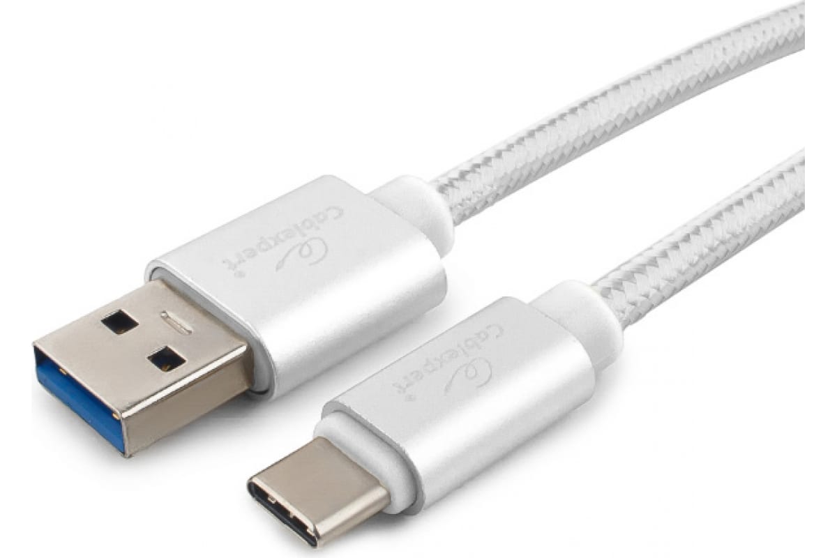 картинка Кабель USB 3.0 Cablexpert CC-P-USBC03S-1.8M, AM/ Type-C, серия Platinum, длина 1.8м, серебро, блистер от магазина КомпьютерЦентр
