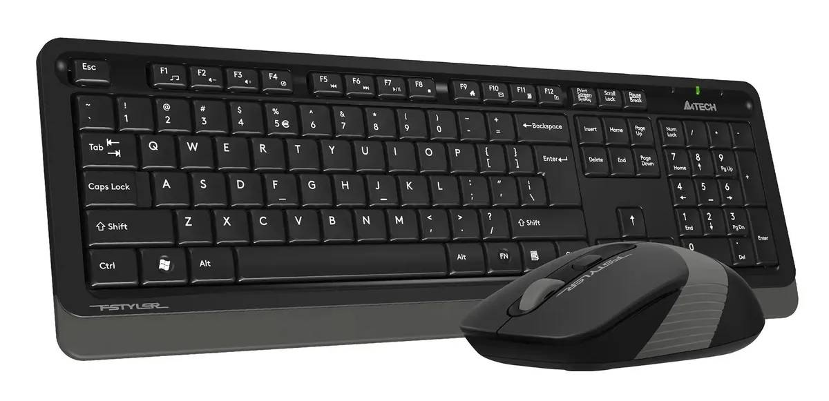 картинка Комплект A4tech Fstyler FG1010S; Wireless Multimedia Black/ Grey (FG1010S Grey) от магазина КомпьютерЦентр