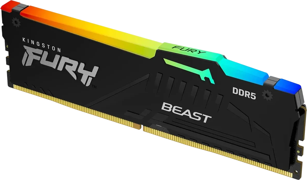 картинка DIMM DDR5 32Gb 5200MHz PC5-41600 Kingston Fury Beast RGB CL40 (KF552C40BB2A-32) от магазина КомпьютерЦентр