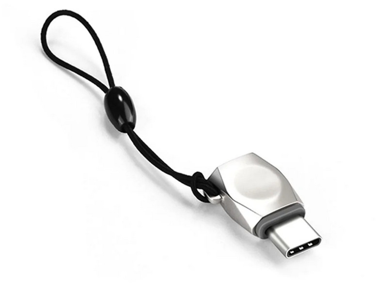 картинка Адаптер OTG HOCO Type-C/ MicroUSB Pearl Nickel (UA8) от магазина КомпьютерЦентр