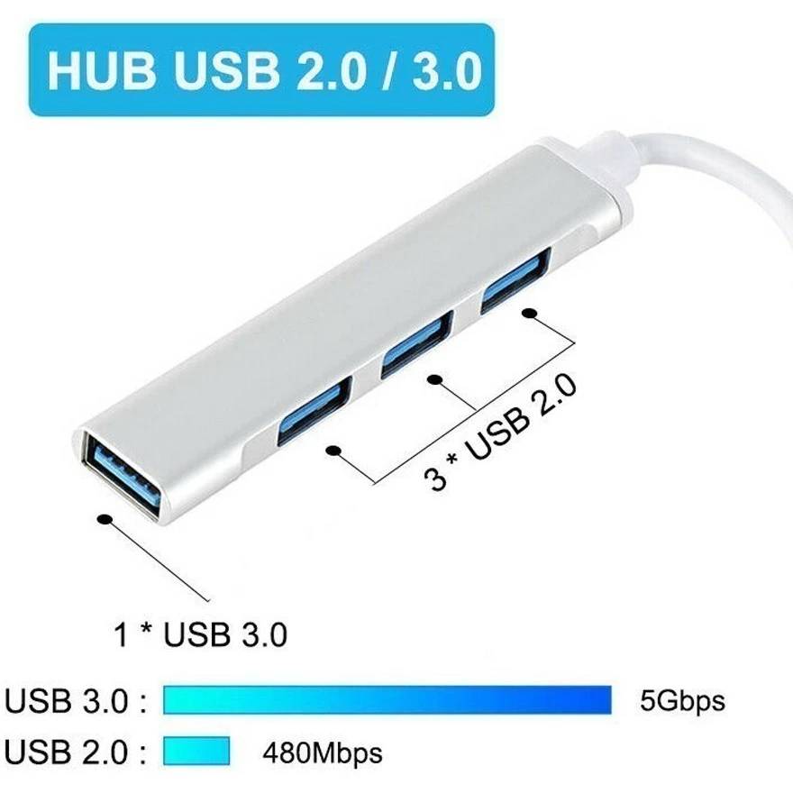 картинка HUB 4-port Orient CU-322, серебристый (31234) от магазина КомпьютерЦентр