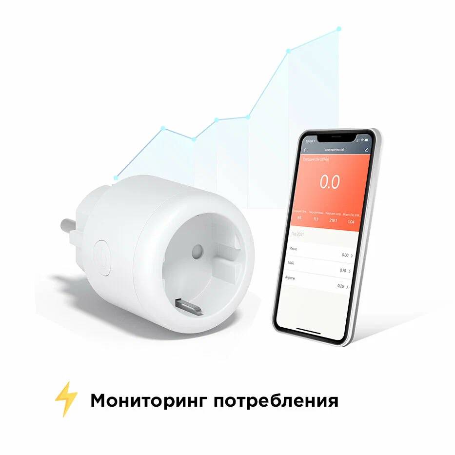картинка Умная розетка с Wi-Fi KOJIMA-SS-Wi-Fi-EU-LITE, Янедкс Алиса, Маруся, Google, 16A от магазина КомпьютерЦентр