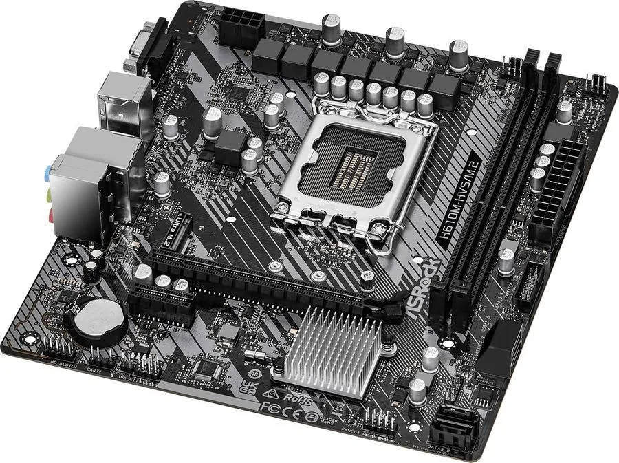 картинка Материнская плата ASRock H610M-HVS/ M.2 R2.0 LGA1700 H610 2xDDR4 mATX от магазина КомпьютерЦентр