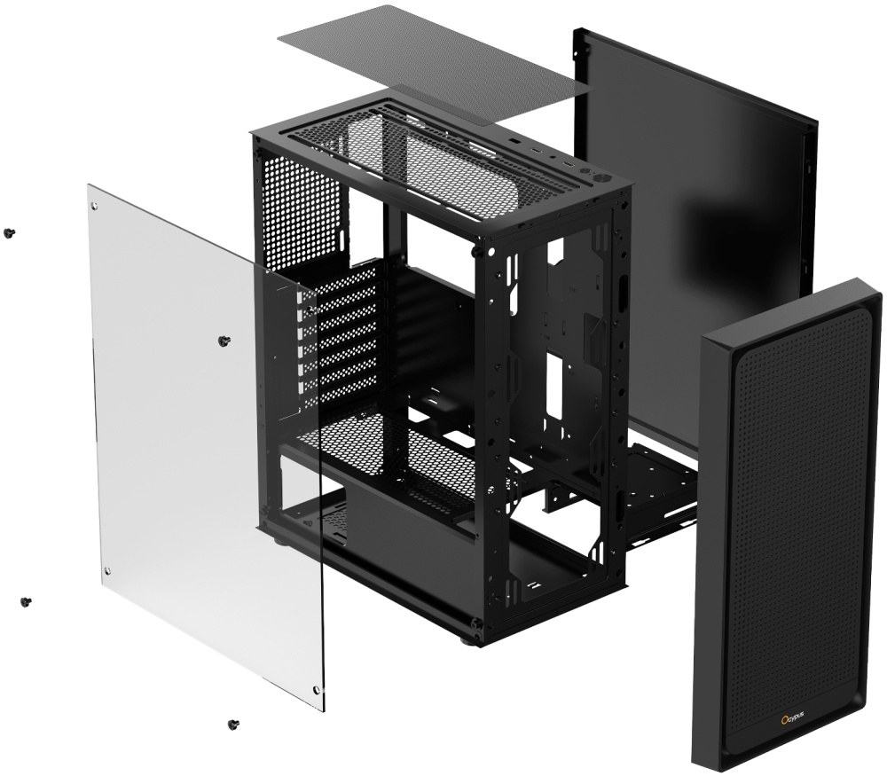 картинка Корпус Ocypus Gamma C50 без БП черный (Gamma-C50-BKG000XX-GL) от магазина КомпьютерЦентр