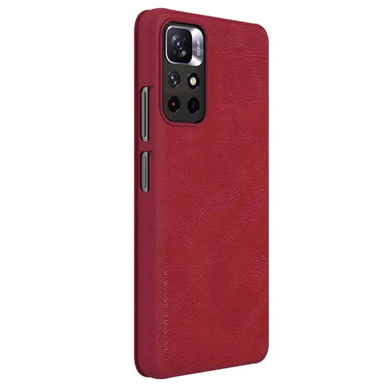 картинка Кожаный чехол-книжка Nillkin Qin для Xiaomi Redmi Note 11T/ Note 11 5G, красный от магазина КомпьютерЦентр