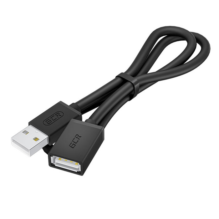 картинка Кабель USB 2.0 A->F - 0.5 м Greenconnect (GCR-UEC6M-BB2S-0.5m) Black, 28/ 28 AWG от магазина КомпьютерЦентр