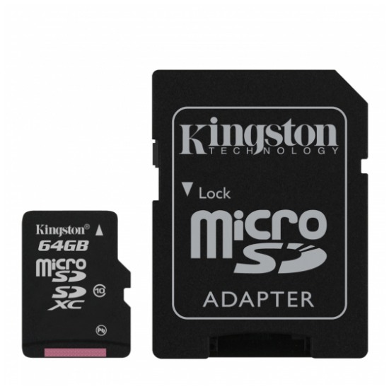 картинка Карта памяти Kingston 64Gb microSDXC Class10 (+SD adapter) (SDXC10/64GB) от магазина КомпьютерЦентр